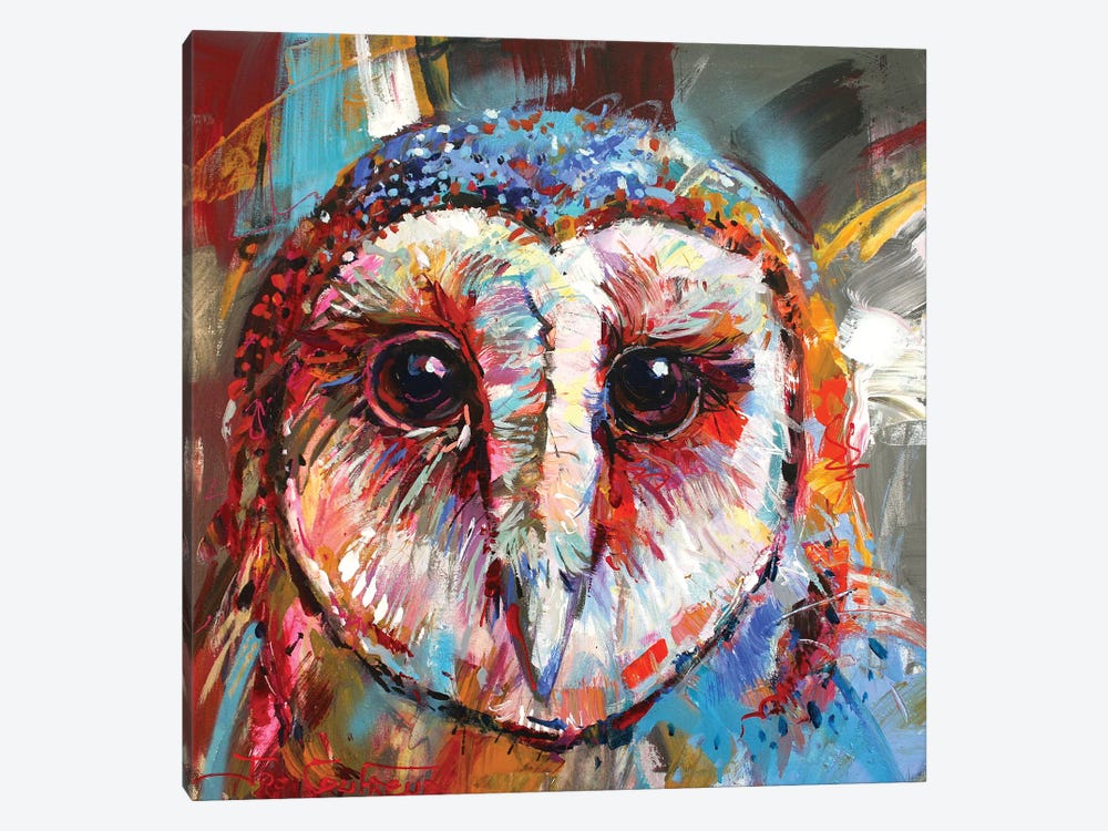 Masked Owl by Jos Coufreur 1-piece Canvas Wall Art