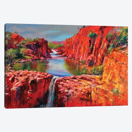 Mitchell Falls Canvas Print #JCF62} by Jos Coufreur Canvas Artwork