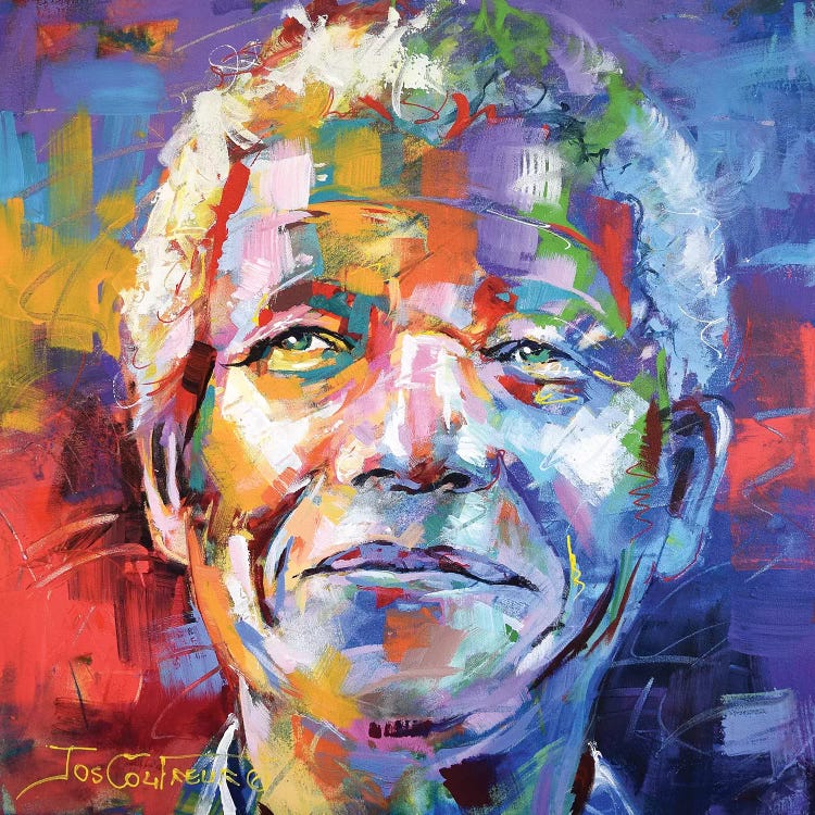 Nelson Mandela by Jos Coufreur wall art