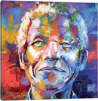 Nelson Mandela Canvas Art Print - Jos Coufreur