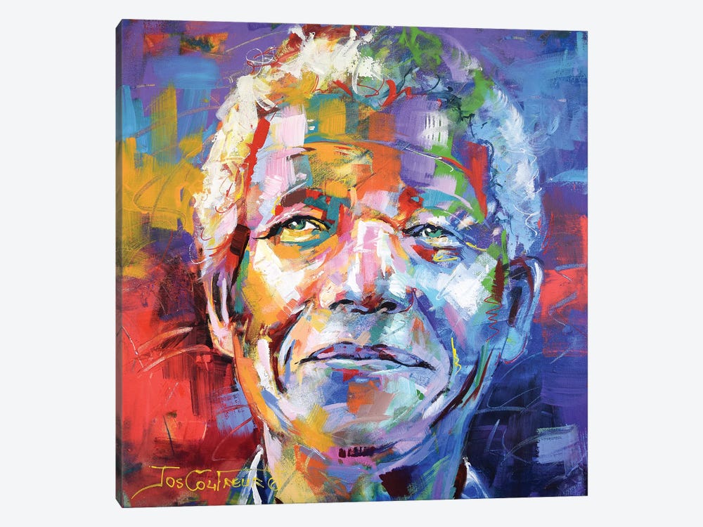 Nelson Mandela by Jos Coufreur 1-piece Canvas Art