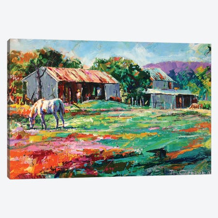 Old Sheds Canvas Print #JCF67} by Jos Coufreur Canvas Print