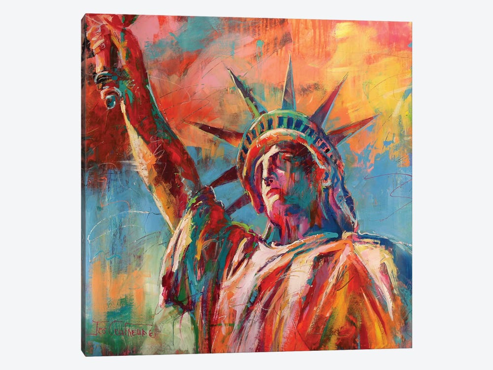 Statue Of Liberty by Jos Coufreur 1-piece Canvas Artwork