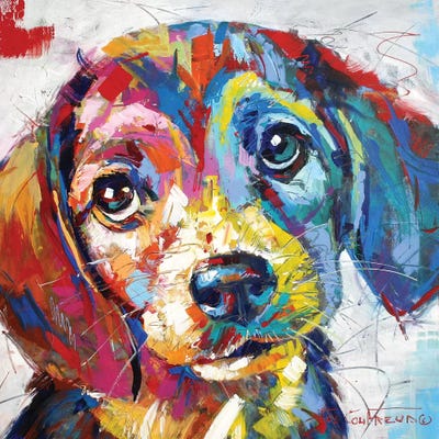 Beagle by Jos Coufreur art print