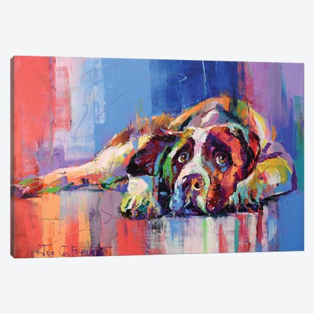 Dog Canvas Print #JCF97} by Jos Coufreur Canvas Artwork
