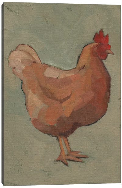 Egg Hen I Canvas Art Print - Chicken & Rooster Art