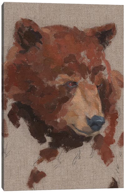 Big Bear I Canvas Art Print - Brown Bear Art