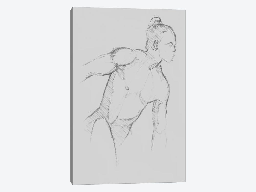 Male Torso Sketch II by Jacob Green 1-piece Canvas Print