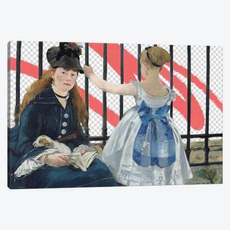 Masked Masters (Waiting At the Station) Canvas Print #JCG198} by Jacob Green Canvas Art