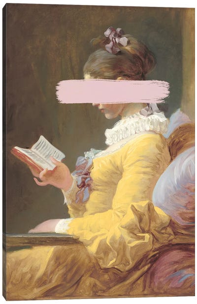 Fragonard Femme II Canvas Art Print - Reading Art