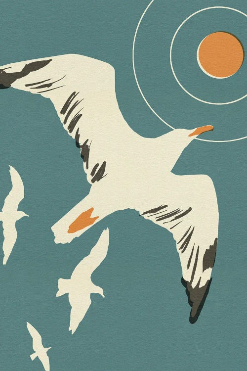 Seagull Block Print II