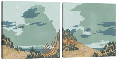 Hidden Dune Diptych Canvas Art Print - Jacob Green