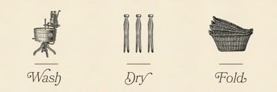 Laundry Sign Triptych