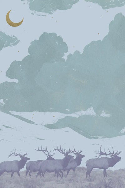 Pop Art Elk I by Jacob Green canvas print