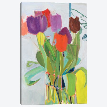 Tulips and Two Cars Canvas Print #JCM5} by Jessica Singerman Canvas Wall Art