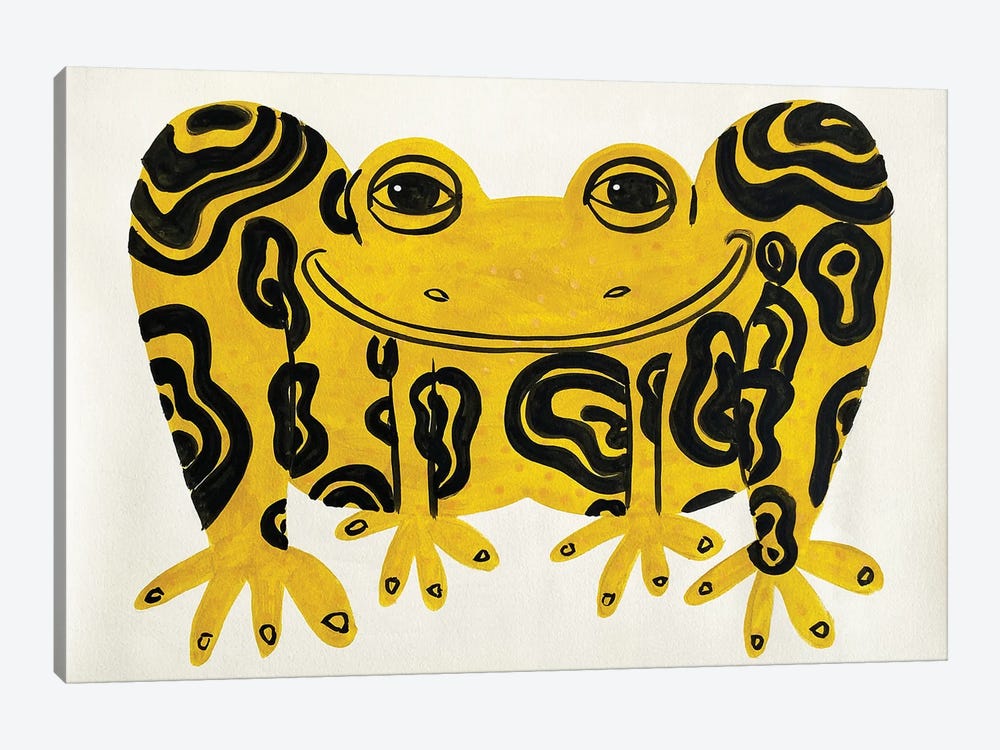 Yellow Frog by Jelly Chen 1-piece Canvas Artwork
