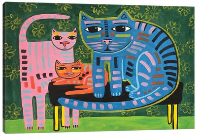 Cat Family Canvas Art Print - Jelly Chen