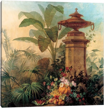 Flowers And Tropical Plants Canvas Art Print - Pumpkins