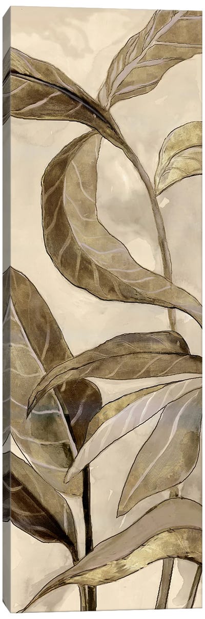 Neutral Leaves Canvas Art Print - Tan Art