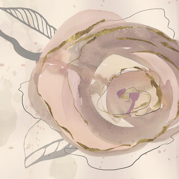 Rosy Flower I by Jacob Q wall art