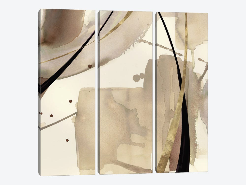 Whispers of Taupe I by Jacob Q 3-piece Canvas Print