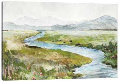 Blue Stram River Canvas Art Print