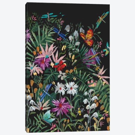 Midnight Wildflowers Canvas Print #JCQ32} by Jacob Q Canvas Artwork