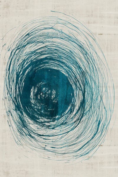 Swirls of Teal by Jacob Q framed canvas print