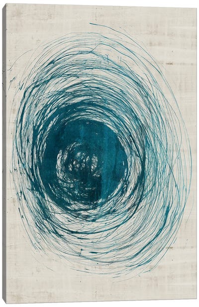 Swirls of Teal Canvas Art Print