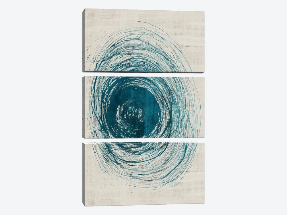 Swirls of Teal by Jacob Q 3-piece Canvas Art