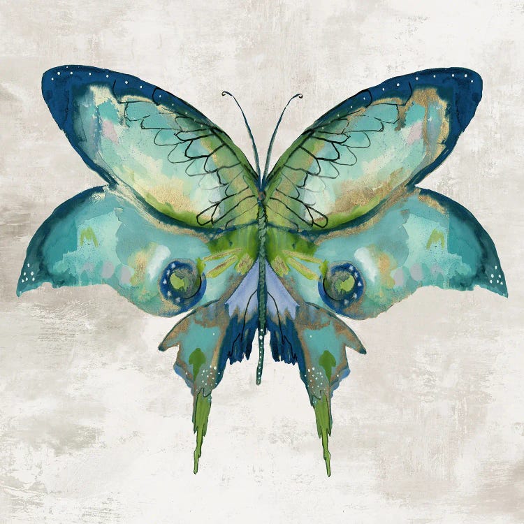 Blue Flutter I by Jacob Q wall art