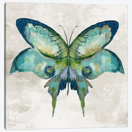 Blue Flutter I Canvas Print #JCQ3} by Jacob Q Canvas Wall Art