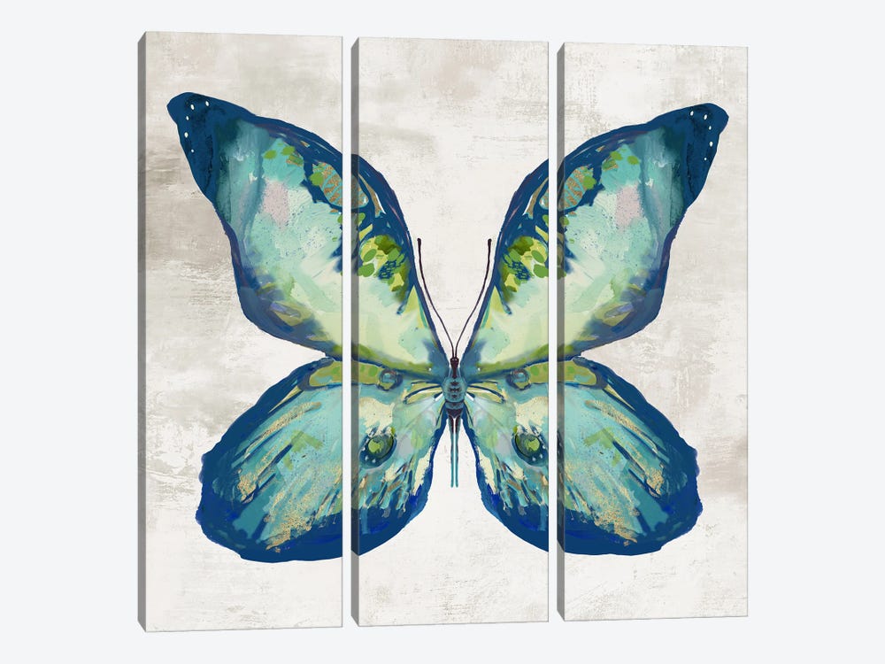 Blue Flutter II by Jacob Q 3-piece Art Print