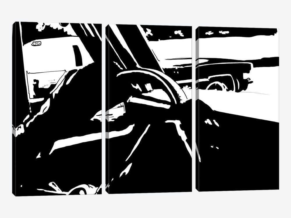 Driving I by Giuseppe Cristiano 3-piece Canvas Print