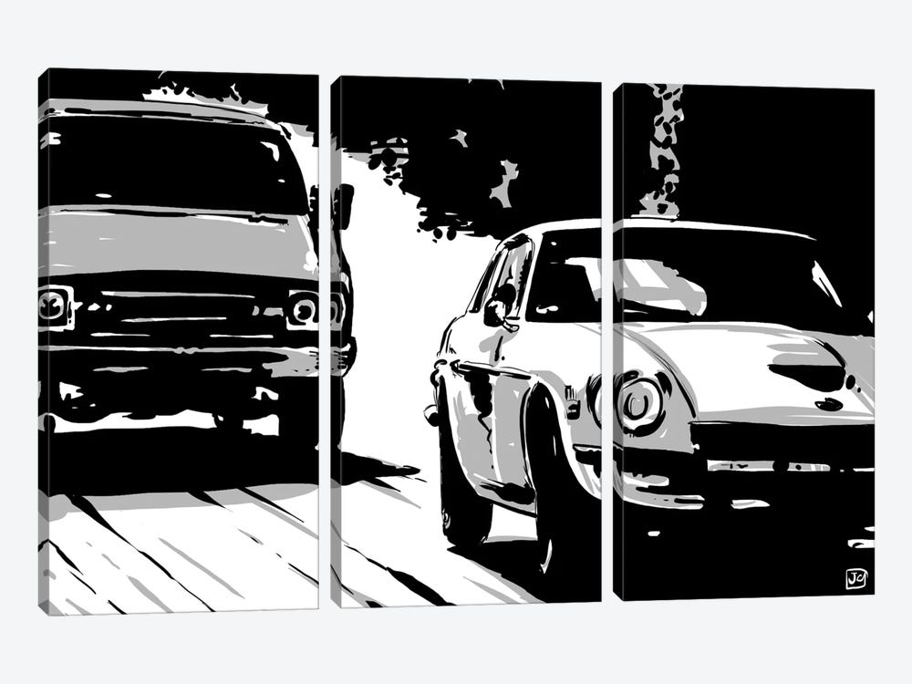 Driving II by Giuseppe Cristiano 3-piece Canvas Wall Art