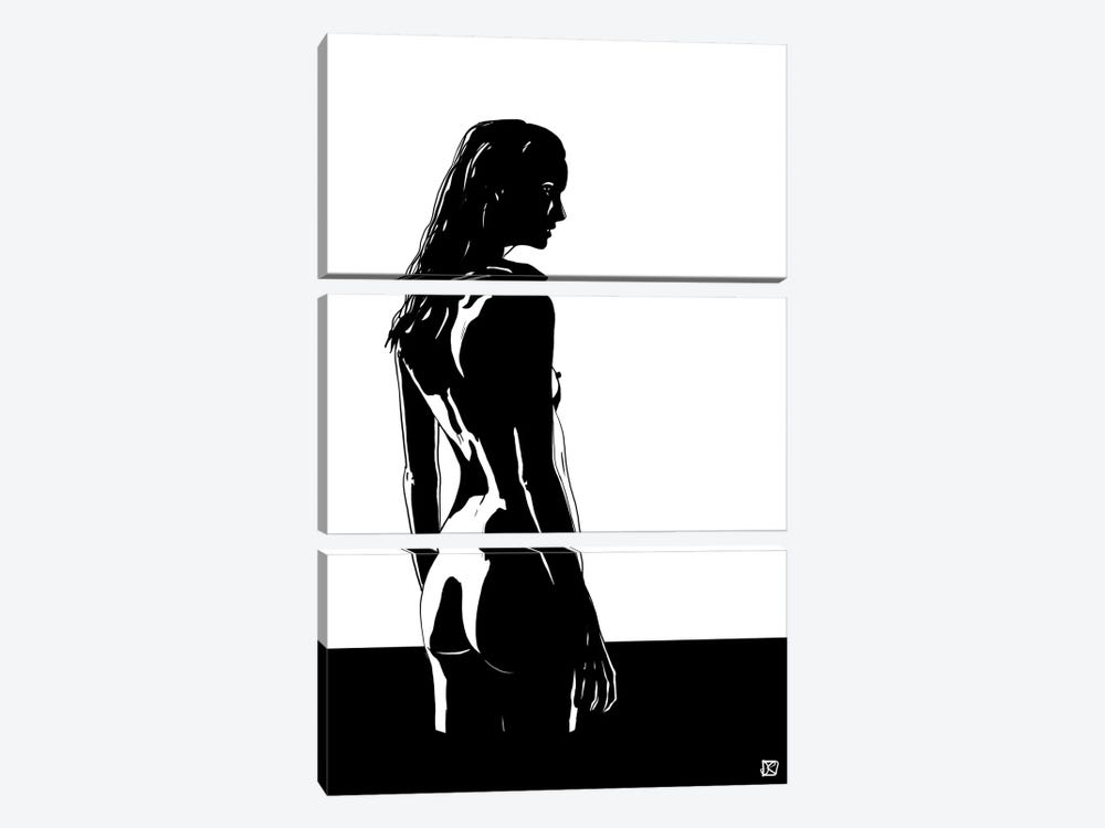 August Nude II by Giuseppe Cristiano 3-piece Canvas Art Print