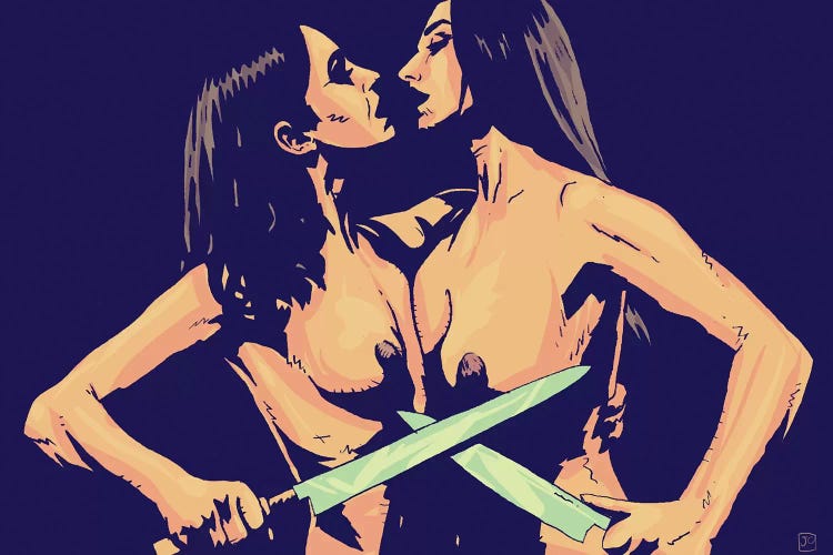 Girls Fight by Giuseppe Cristiano wall art