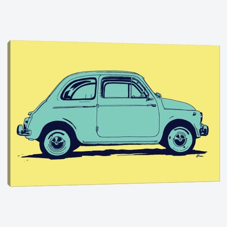 Fiat 500 Canvas Print #JCR14} by Giuseppe Cristiano Canvas Wall Art