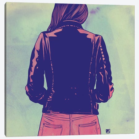 Leather Jacket Canvas Print #JCR150} by Giuseppe Cristiano Canvas Art Print