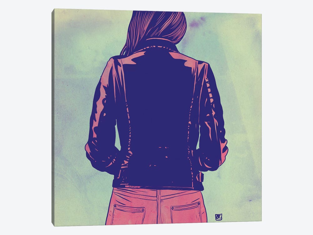 Leather Jacket by Giuseppe Cristiano 1-piece Canvas Art Print