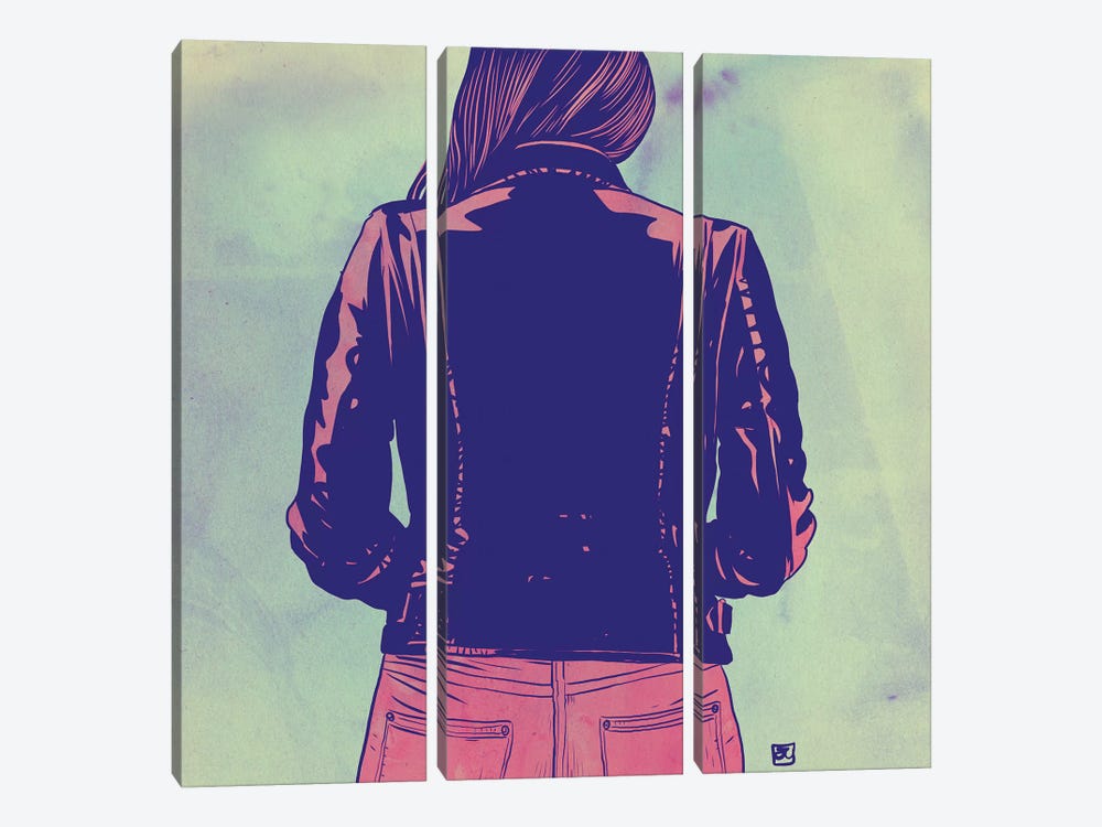 Leather Jacket by Giuseppe Cristiano 3-piece Art Print