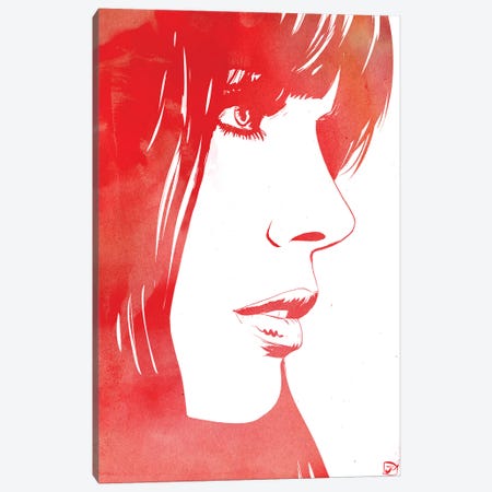 Profile In Red Canvas Print #JCR156} by Giuseppe Cristiano Canvas Wall Art