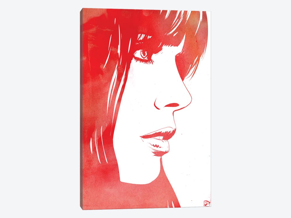 Profile In Red by Giuseppe Cristiano 1-piece Canvas Art Print