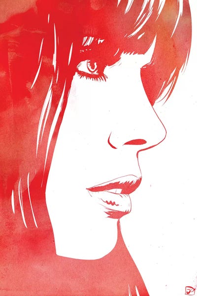 Giuseppe Cristiano: Profile In Red by Giuseppe Cristiano