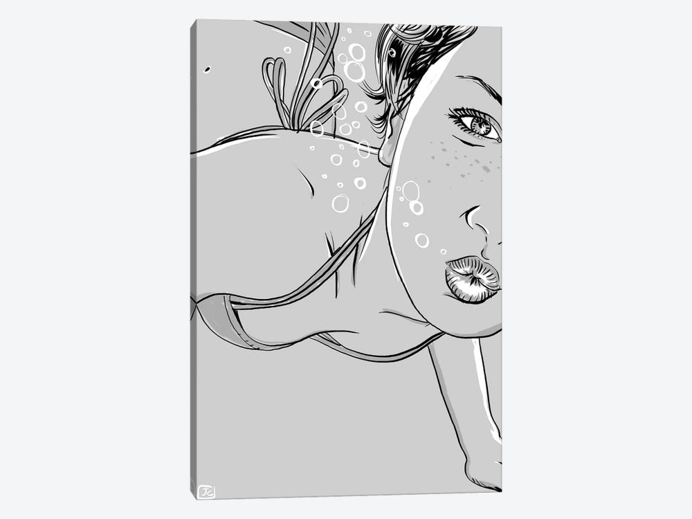 Underwater Kiss by Giuseppe Cristiano 1-piece Canvas Wall Art