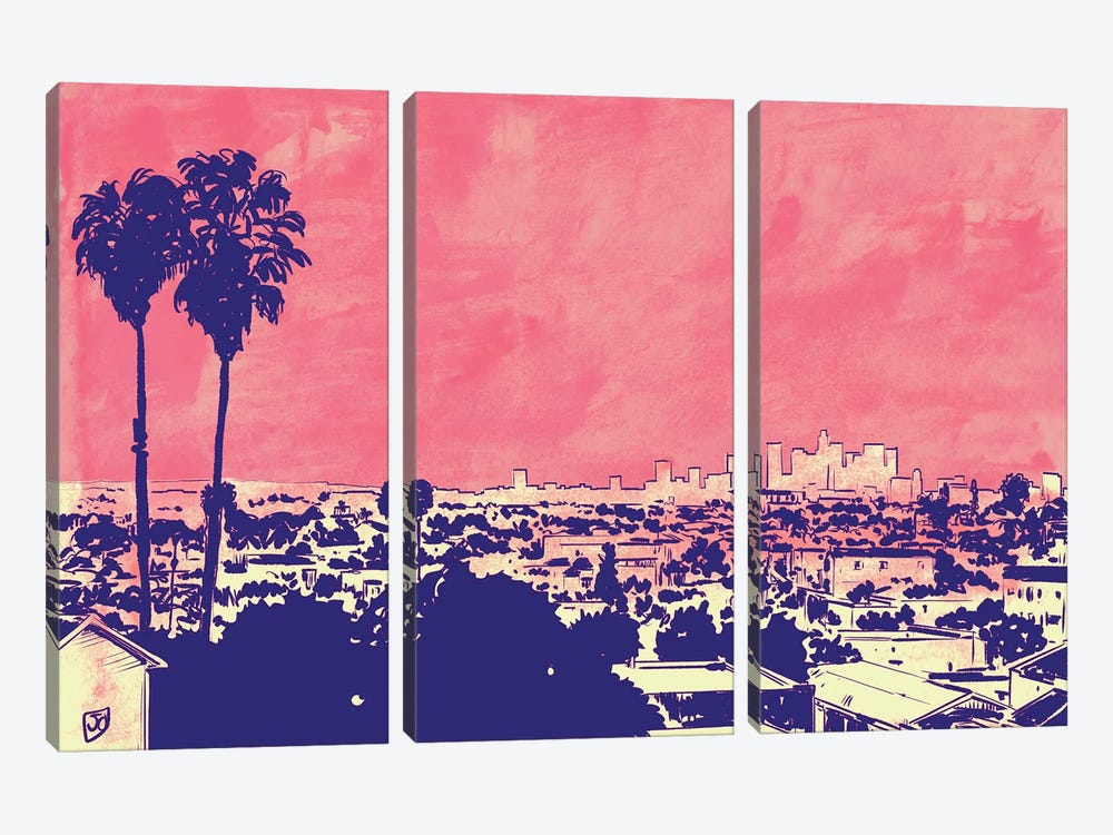 Los Angeles by Giuseppe Cristiano 3-piece Canvas Art Print