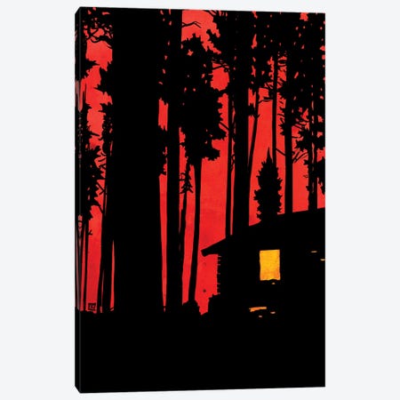Cabin In The Woods Canvas Print #JCR182} by Giuseppe Cristiano Canvas Artwork