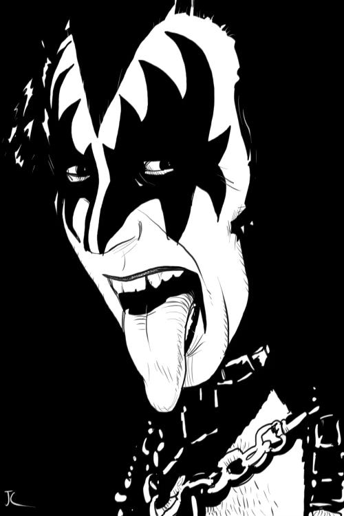 Gene Simmons by Giuseppe Cristiano wall art