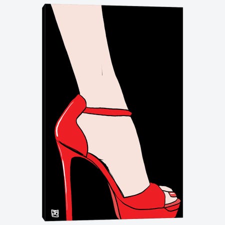 Red Shoe Canvas Print #JCR191} by Giuseppe Cristiano Canvas Art Print