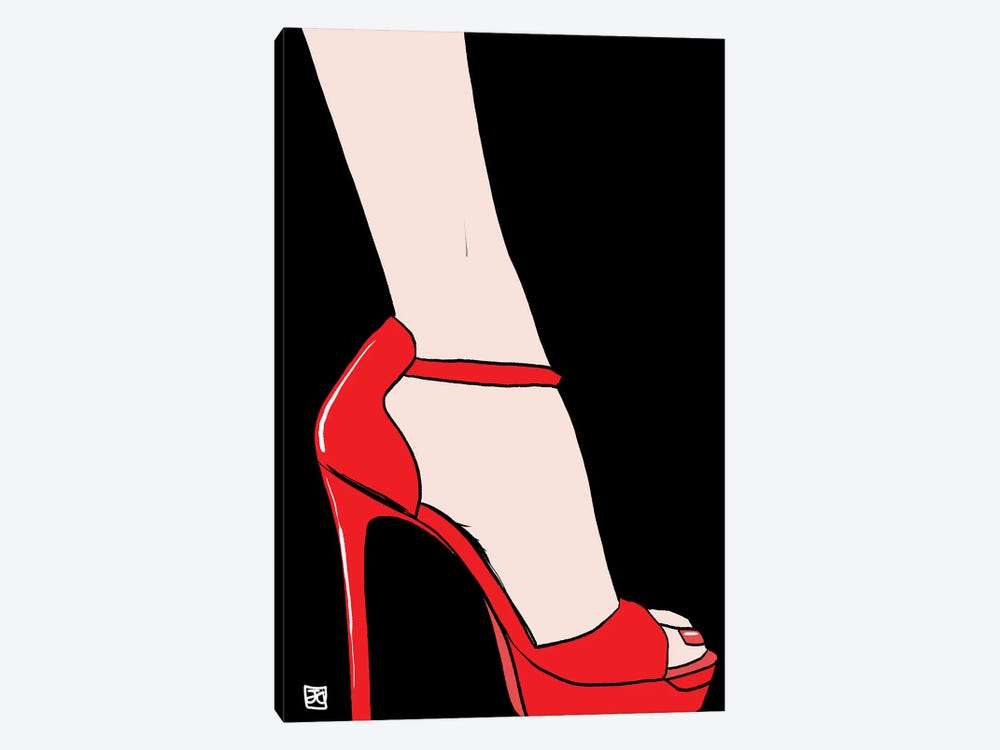 Red Shoe by Giuseppe Cristiano 1-piece Canvas Art